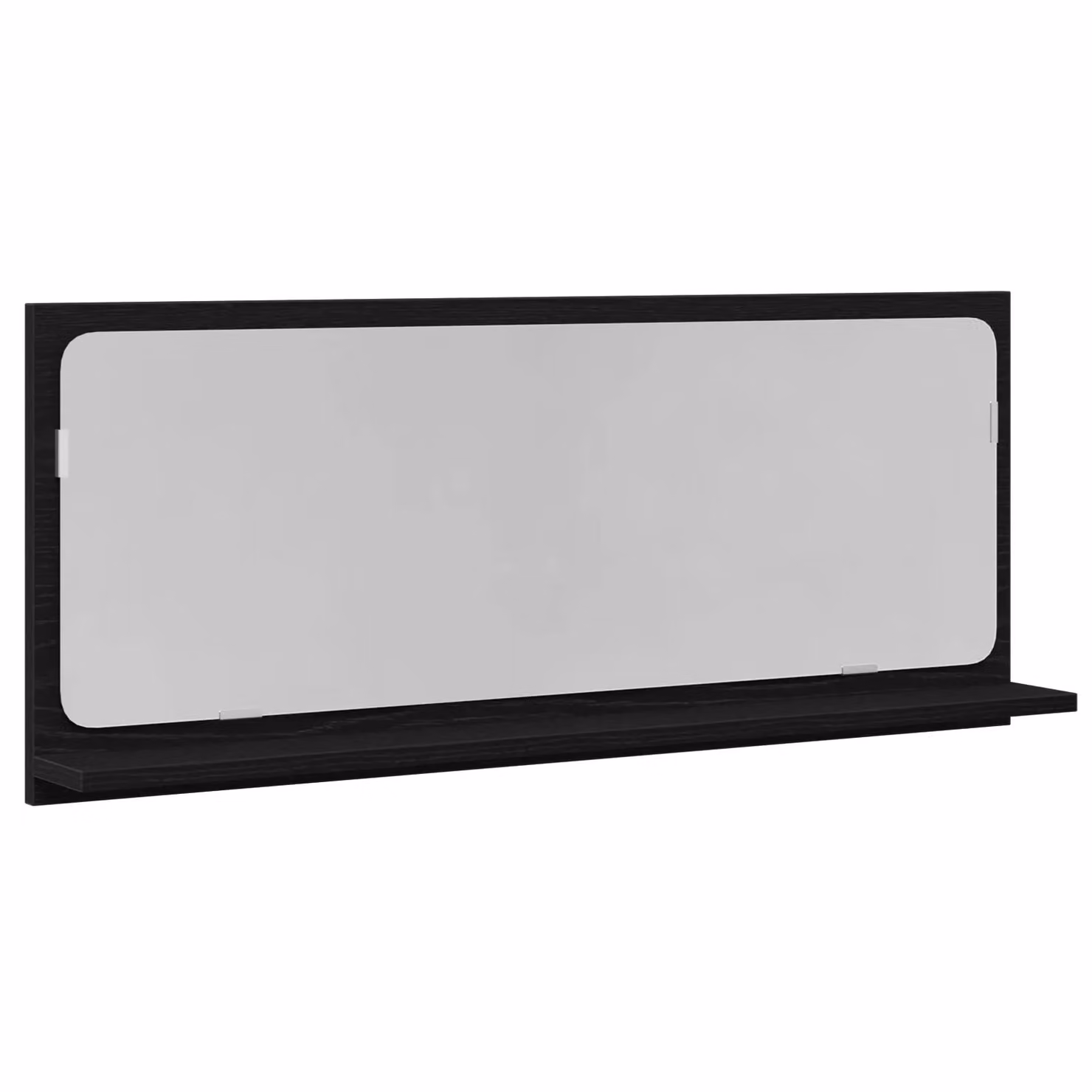 Berkfield Home Black Oak Modern Wall Mirror, W 90 cm x H 37 cm x D 10.5 cm – 2