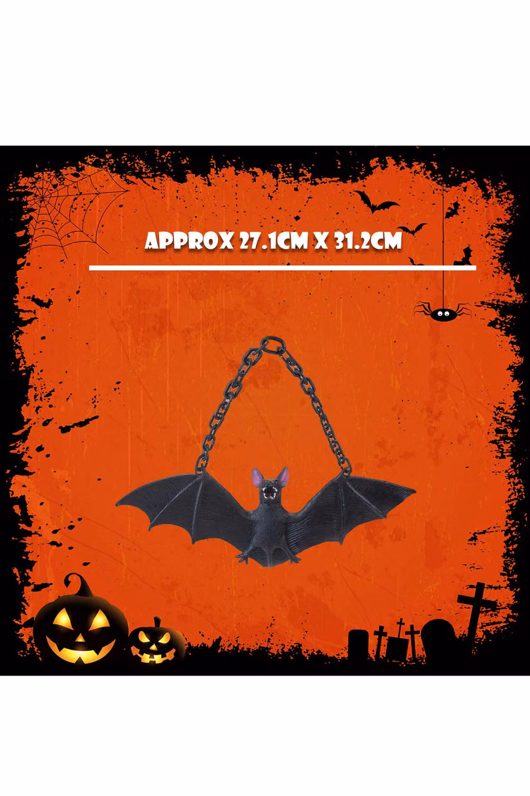 VFM e-Store Hanging Bat Halloween Party Decoration in Grey and Black – 2