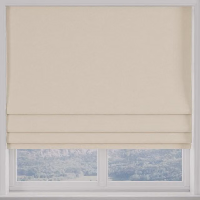 Terrys Kansai Plain Blackout Made to Measure Roman Blind in Beige