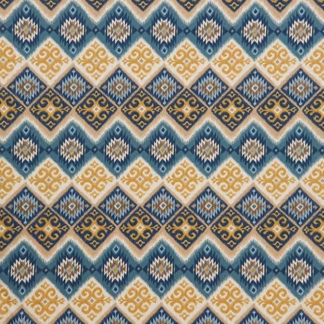 iLiv Navajo Fabric in Indigo and Multicolour Blue