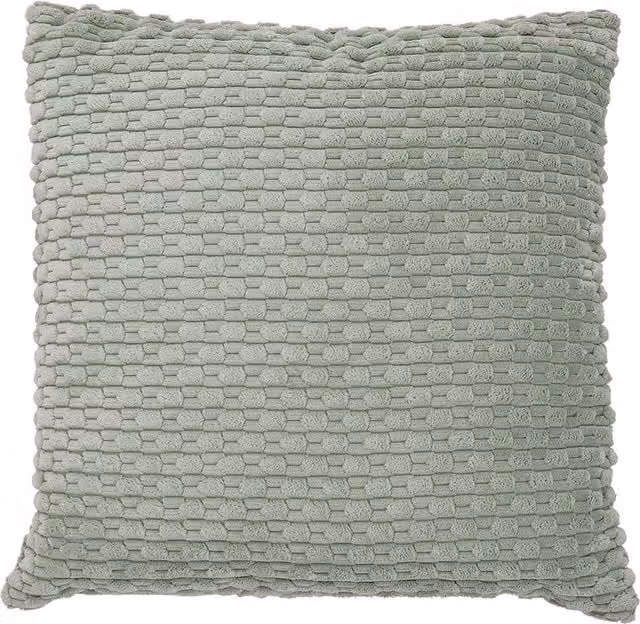 Garden Sanctuary Square Corduroy Throw Pillow in Green