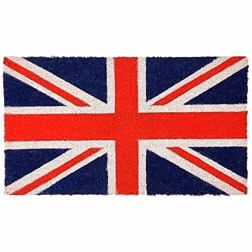 JVL Union Jack Graphic Coir Door Mat with PVC Backing, W: 70 cm, D: 40 cm – 1