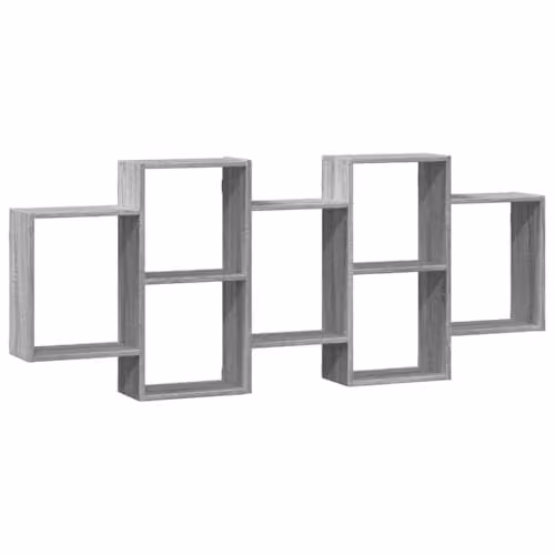 vidaXL Wall Shelf in Grey Sonoma, W: 159 cm, D: 18 cm, H: 65 cm, Engineered Wood – 1