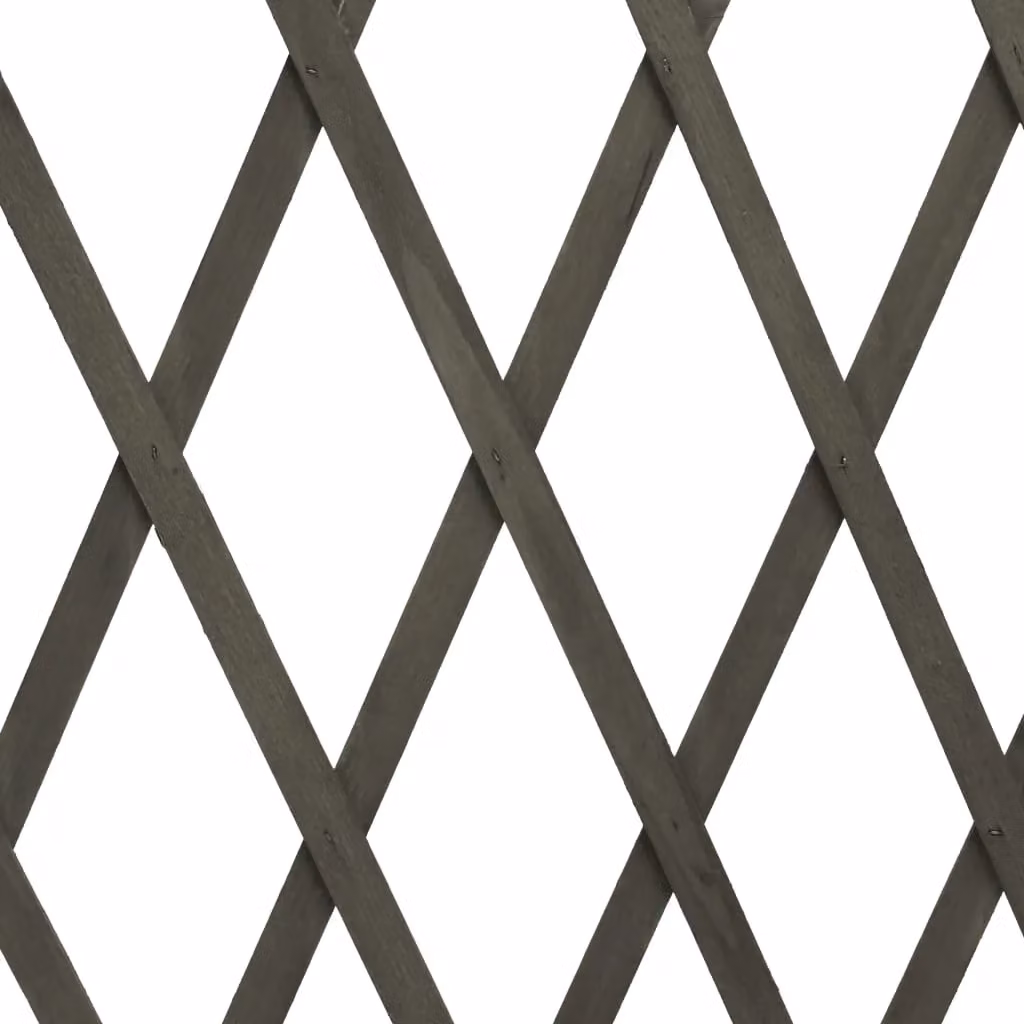 Berkfield Home Garden Grey Solid Firwood Trellis Fence, W/H: 100 x 180 cm – 3
