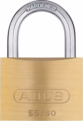 ABUS 55/60 Brass Padlock in Gold with 5601 Alike Keyed