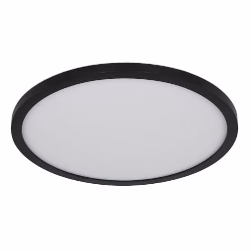 Netlighting Globo Lighting Round LED Ceiling Light, Dimmable RGBW with Remote Control and Timer, Black or White, D: 29.4 cm
