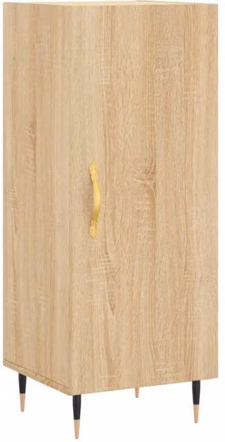 Berkfield Home Sonoma Oak Sideboard in Beige, W/D/H: 34.5 x 34.0 x 90.0 cm