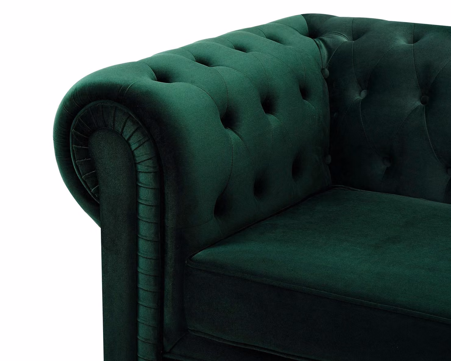 Home Detail Chesterly Green Velvet 3 Seater Chesterfield Sofa – 3