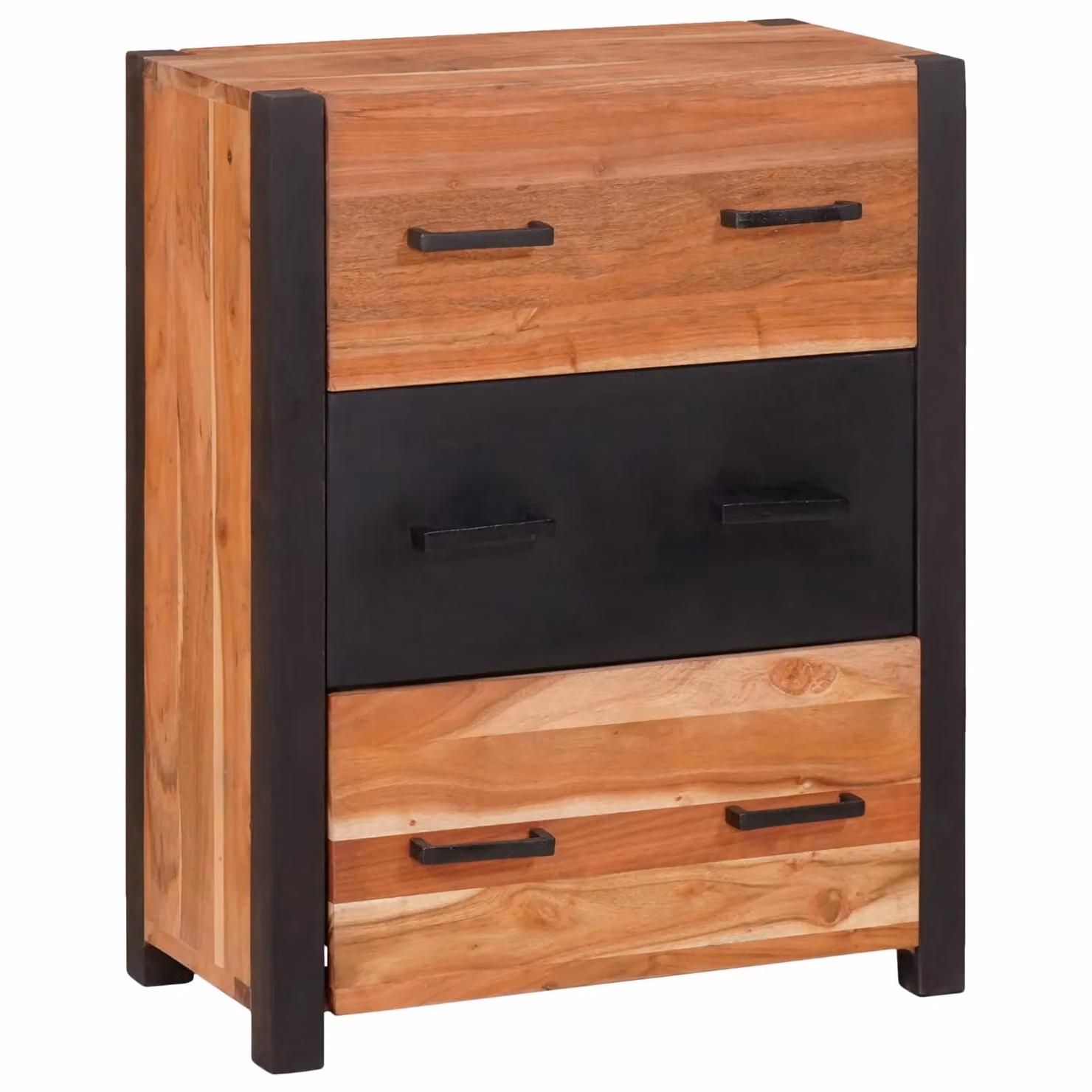Berkfield Home Rustic Brown Solid Acacia and Mango Wood Buffet Sideboard W/D/H: 55 x 30 x 75 cm – 1