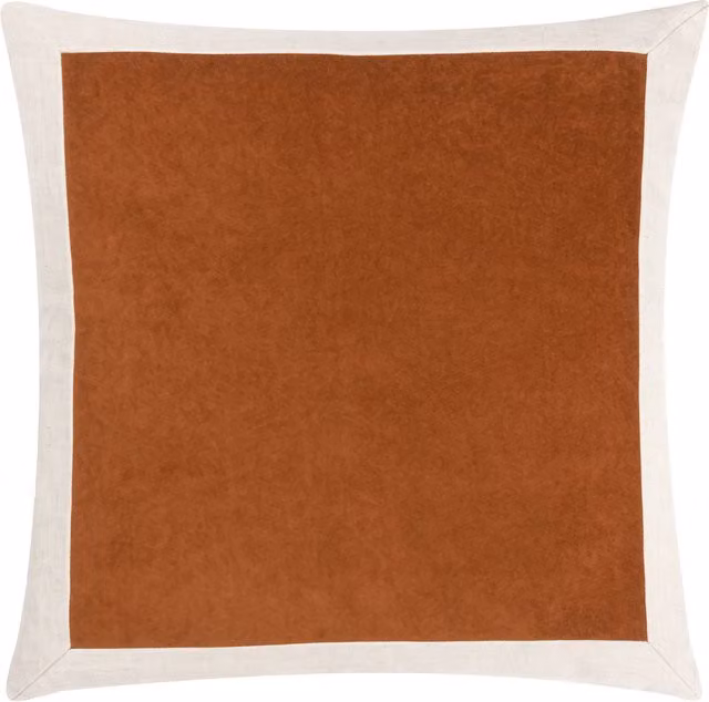 Make it a Home Auden Square Linen Velvet Cushion in Brown with Polyester Filling