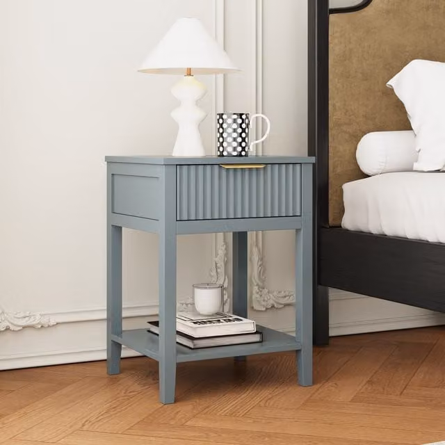 Cabinet Bits Monti 1 Drawer Bedside Table in Grey