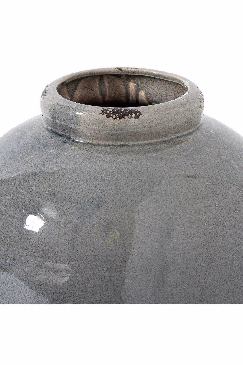 Hill Interiors Garda Juniper Glazed Ceramic Vase in Grey – 2