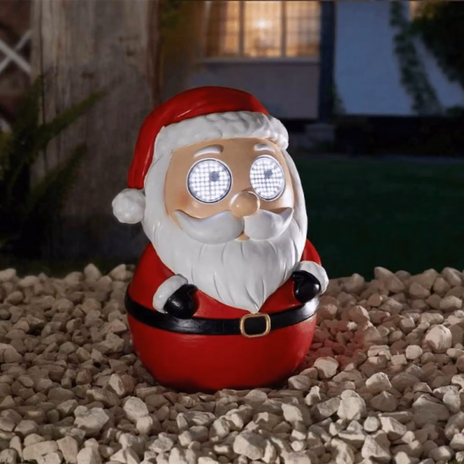 Samuel Alexander Red Outdoor Blinkin' Santa Tabletop Decoration with White LEDs and Timer Function, Height: 25 cm – 2