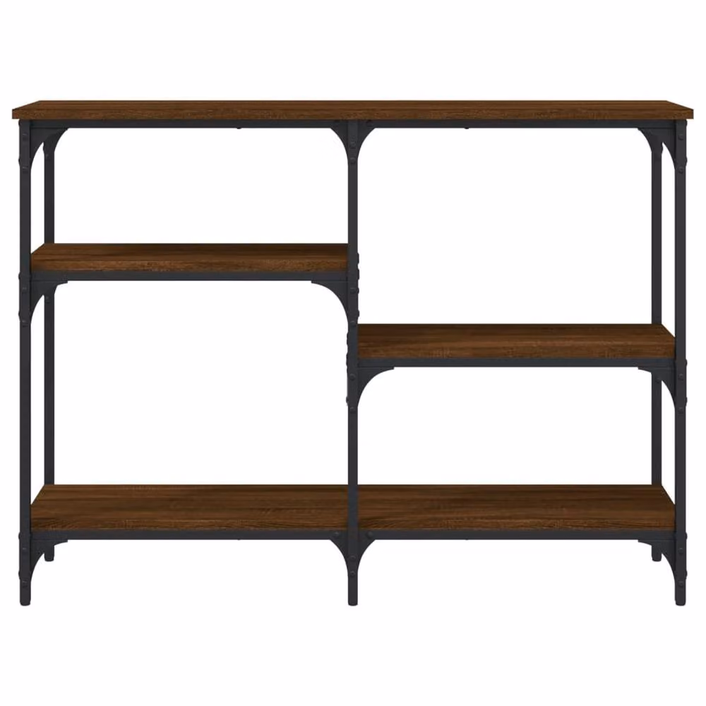 Berkfield Home Brown Oak Console Table, W/D/H: 102 x 29 x 75 cm – 4