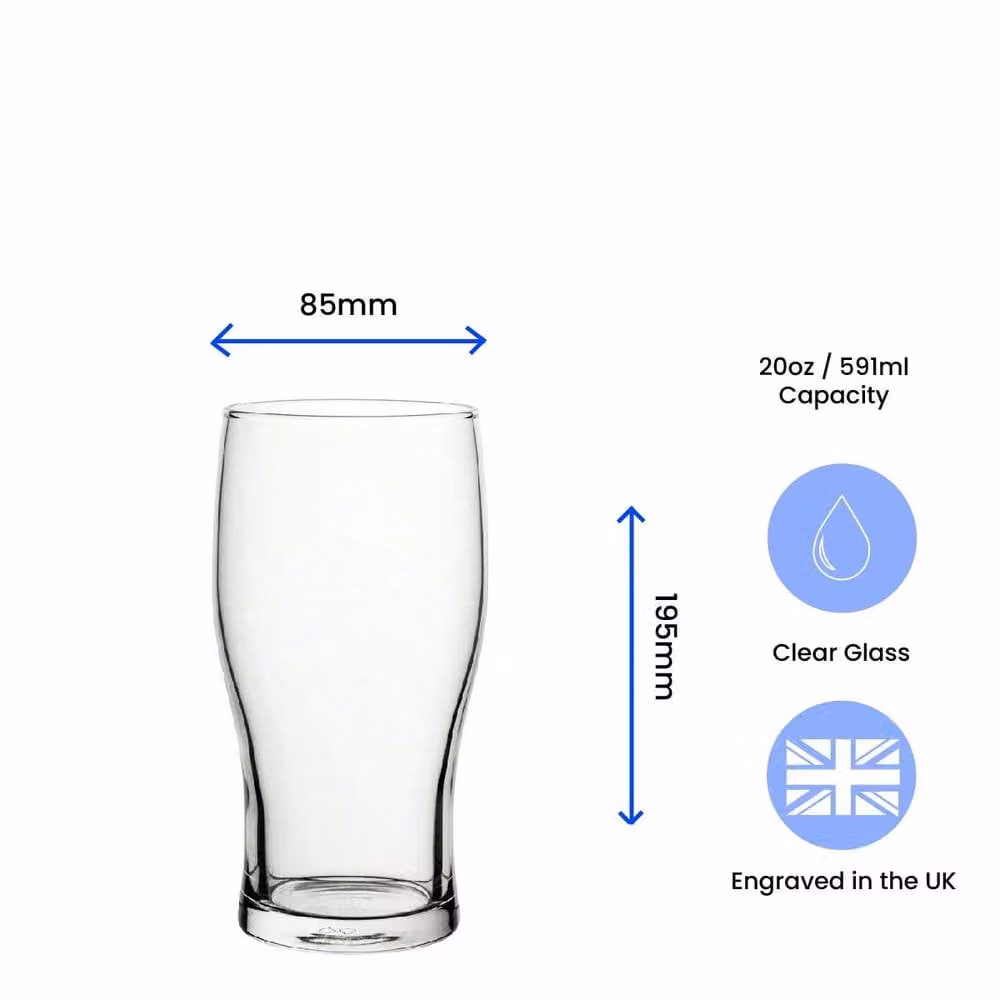 Uniqueful Personalised You and Me Together Forever Engraved Beer Pint Glass in Clear, 550ml – 2