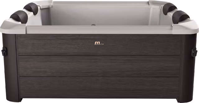 MSpa Tribeca Inflatable Square Portable Hot Tub for 4-6 People, Dark Walnut