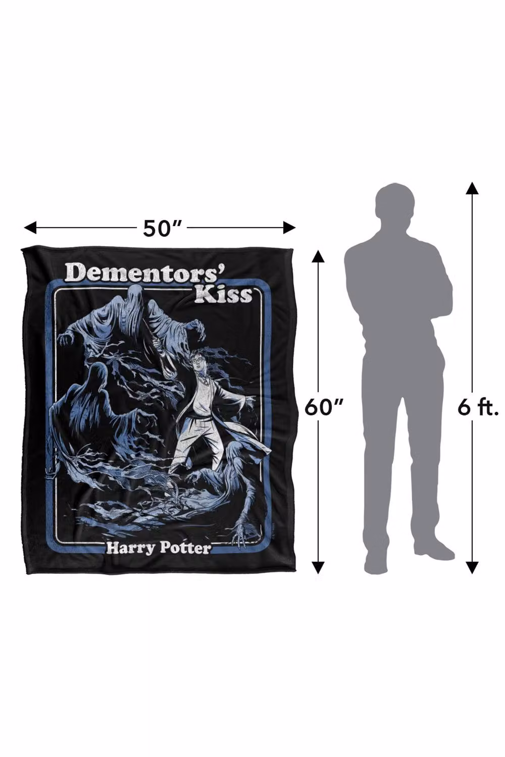 LOGOVISION Harry Potter Dementors Kiss Vintage Silky Touch Super Soft Fleece Throw Blanket, Multicolour, W: 91.44 cm x D: 147 cm – 8