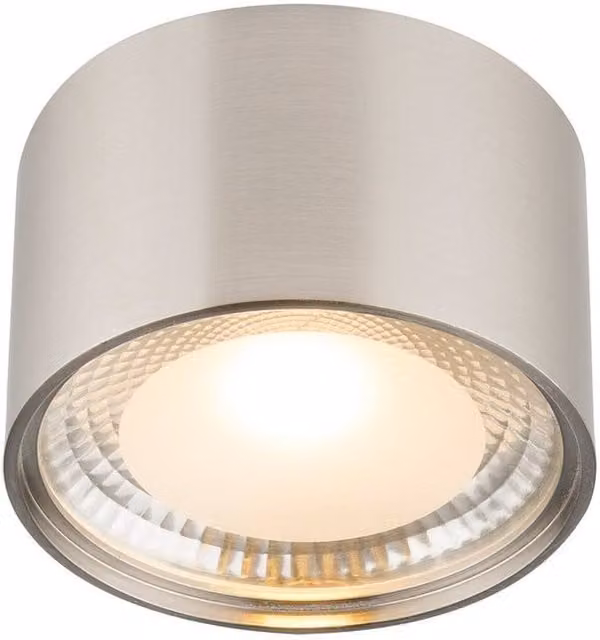 Netlighting Serena Surface Mounted LED Downlight with Glass Shade in Grey and Silver