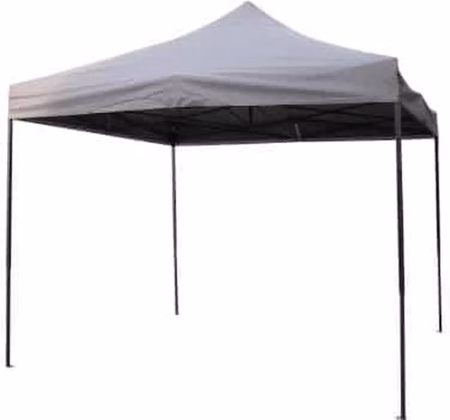 All Seasons Grey Steel Pop Up Gazebo W: 300 cm, D: 300 cm, H: 300 cm