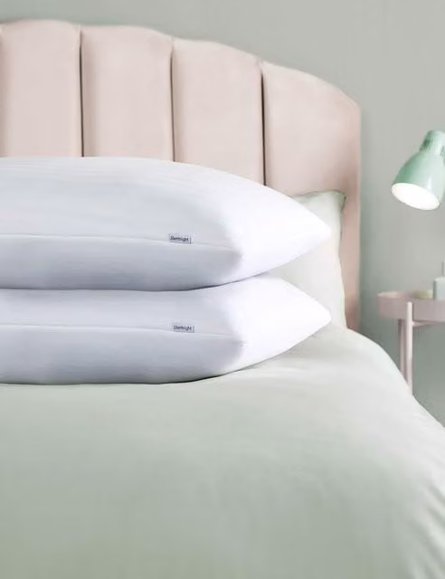 Silentnight 2 Pack Anti-Allergy Memory Foam Shell Pillows in White