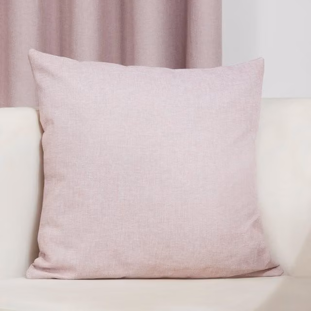Terrys Plain Square Filled Cushion, Pink, W/D/H: 45 x 45 x 45 cm