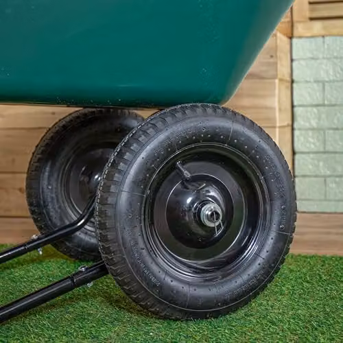 Samuel ALEXANDER 85L Heavy Duty Garden Trolley with Pneumatic Tyres in Green and Black – 3