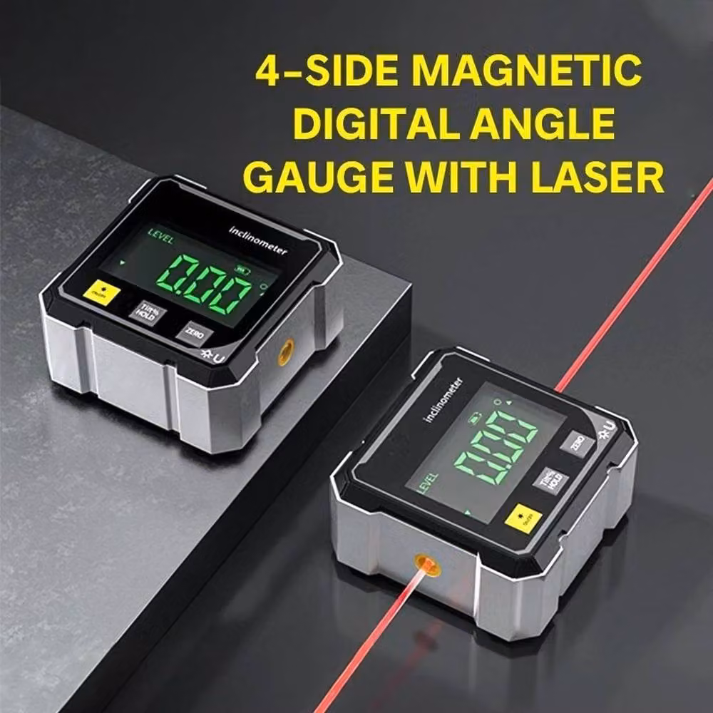 Kelvenix Magnetic Digital Angle Gauge Finder Rechargeable, Black, W: 520 mm – 4