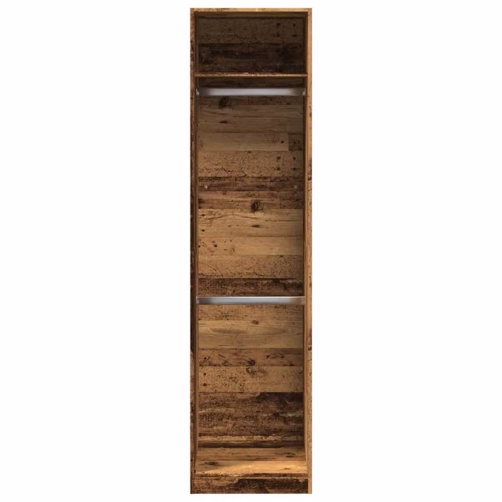 Berkfield Home Old Wood Wardrobe in Brown, W/D/H: 50 x 50 x 200 cm – 2
