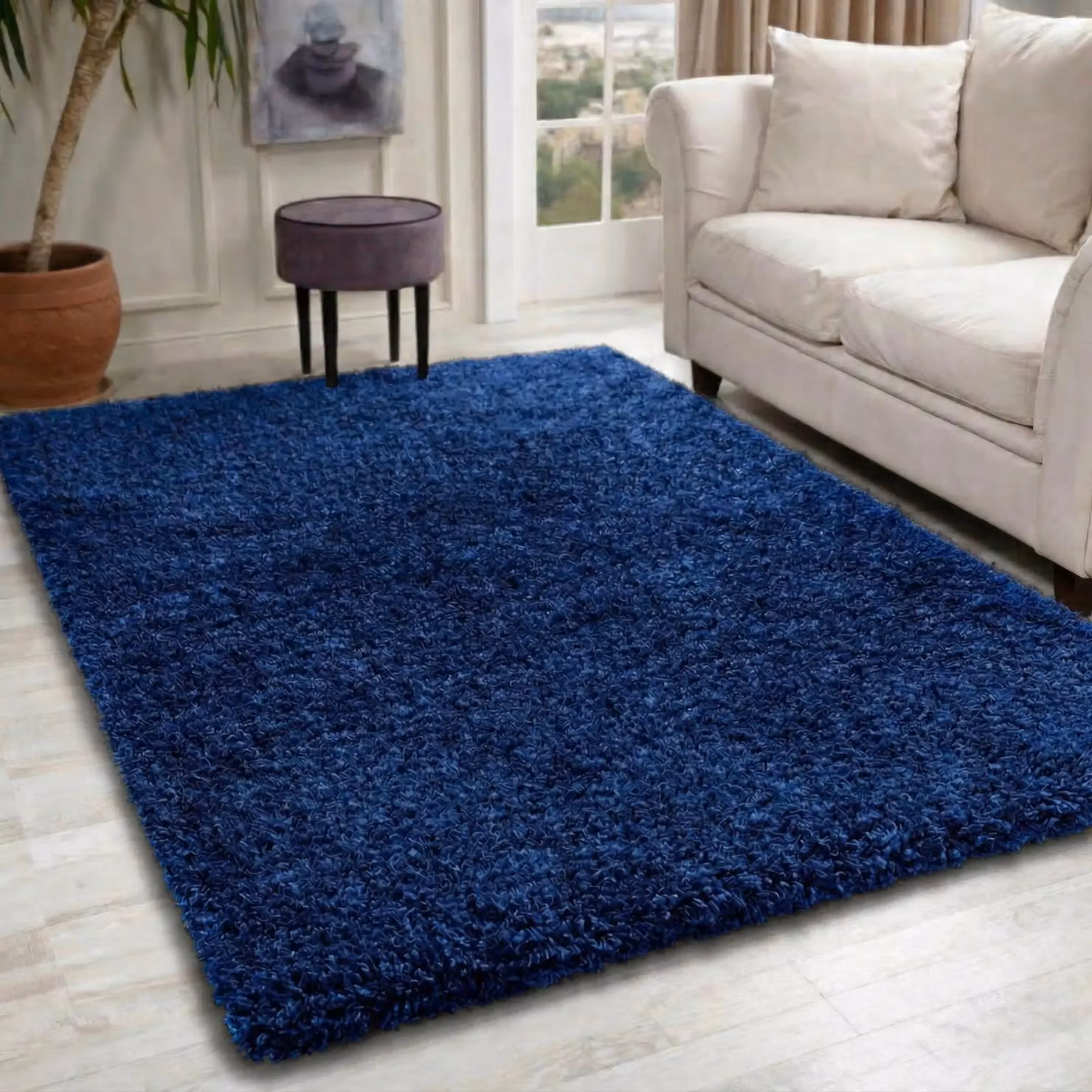 Desire Rugs Modern Elegant Soft Shaggy Blue Area Rug, W: 160 cm, L: 230 cm – 2