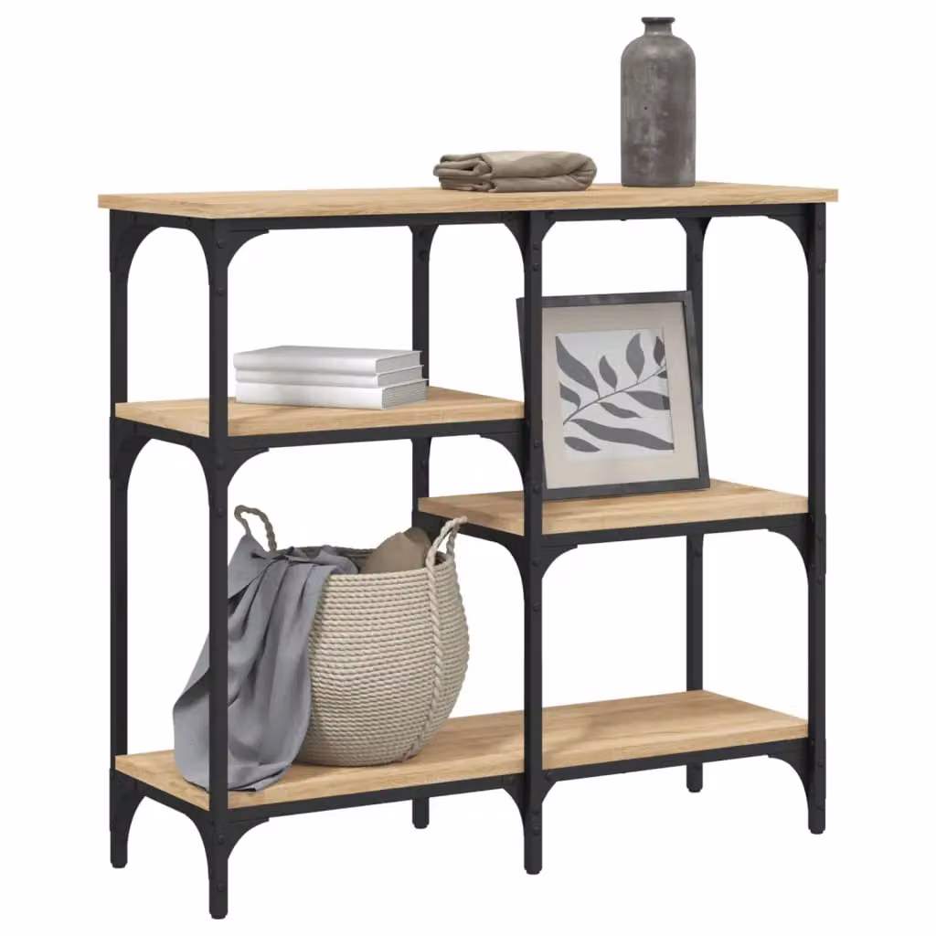 Berkfield Home Console Table in Sonoma Oak Brown, W/D/H: 80 x 29 x 75 cm – 3