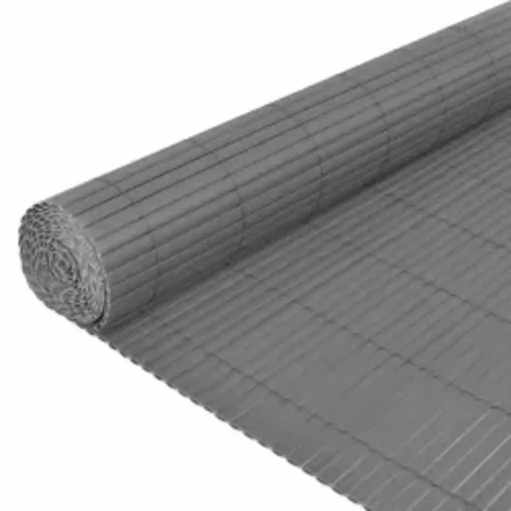 Berkfield Home Double-Sided PVC Garden Fence, Grey, H: 110 cm, W: 300 cm – 3