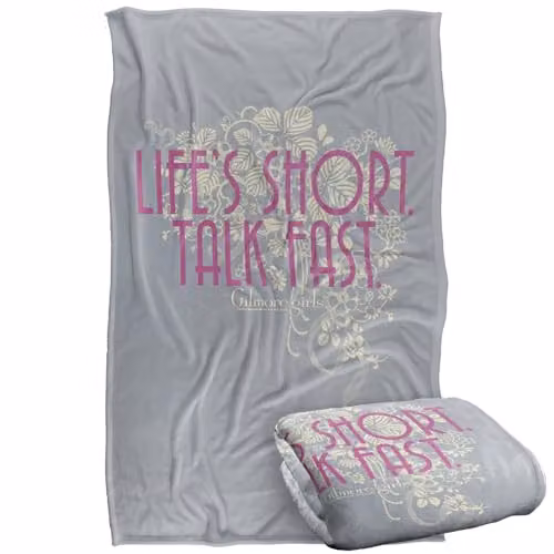 Warner Bros. Gilmore Girls Life's Short Super Soft Fleece Throw Blanket, Multicolour, W: 91.44 cm x L: 147 cm – 1