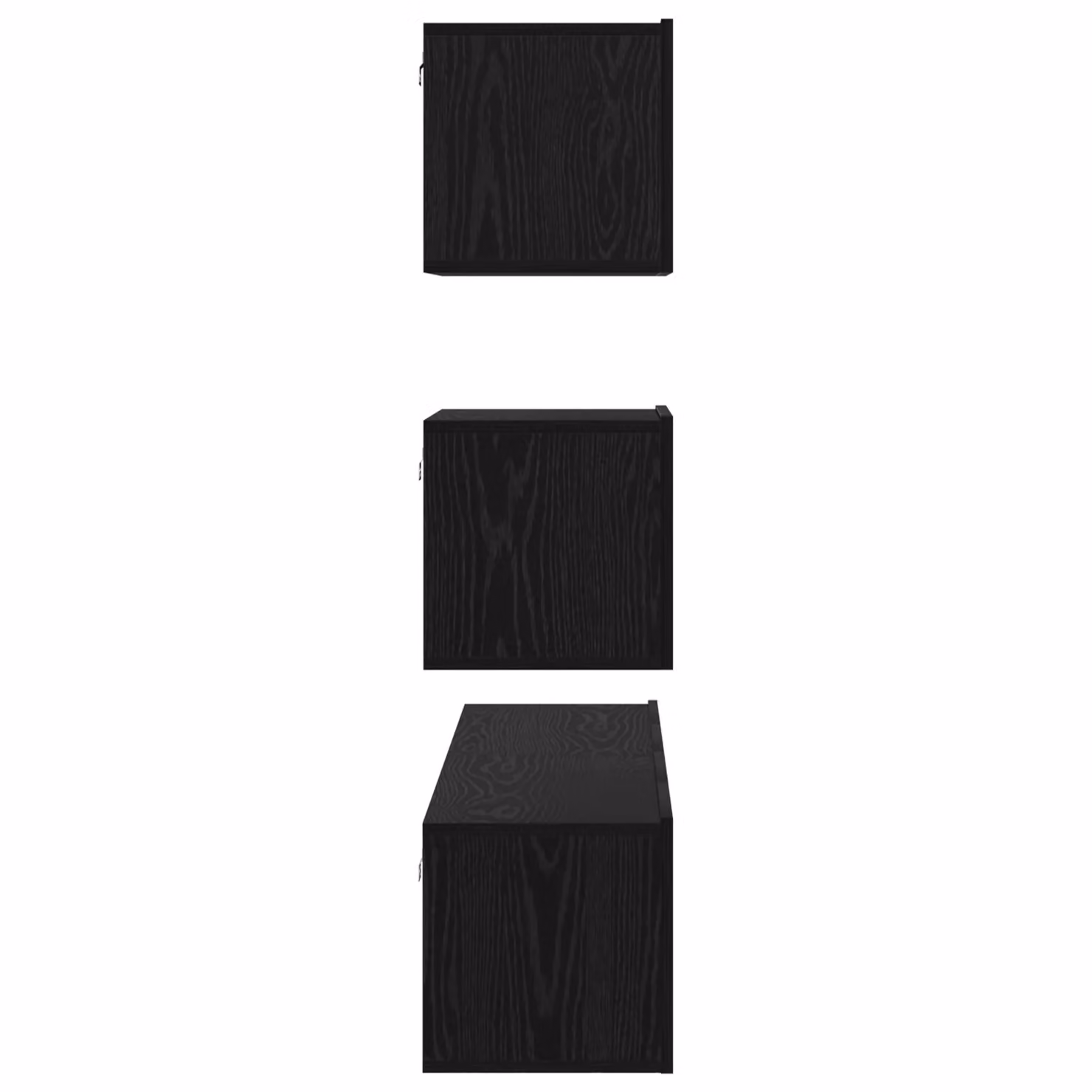 Berkfield Home 4-Piece Modern Wall-Mounted TV Cabinet Set in Black Oak, W/D/H: 80 x 30 x 30 cm – 5