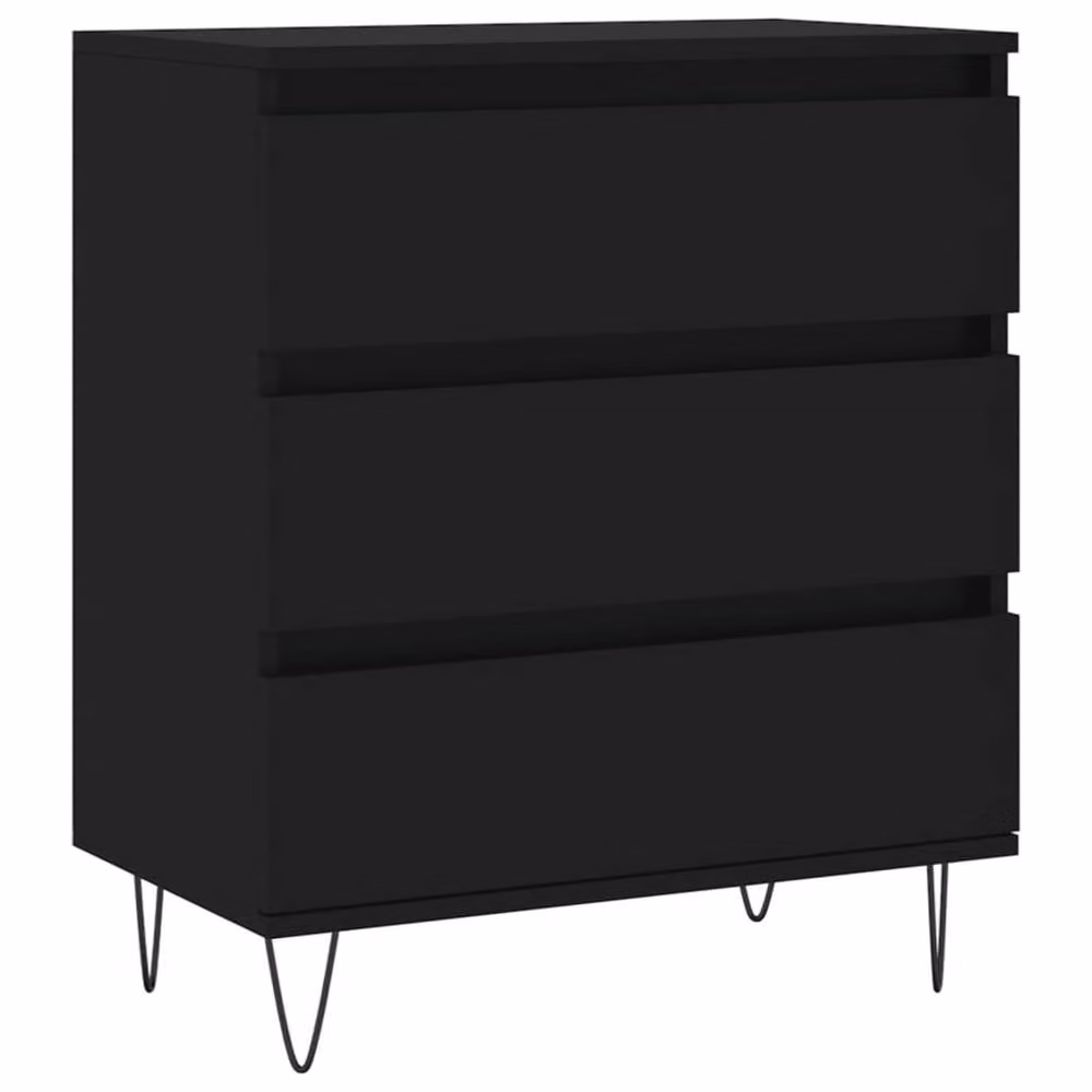 Berkfield Home Black Modern Sideboard in Engineered Wood W/D/H: 60 x 35 x 70 cm – 3