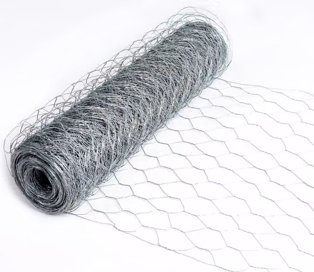 Actiasgear Galvanised Steel Chicken Wire Mesh Fencing in Silver, W: 120 cm, L: 25 m