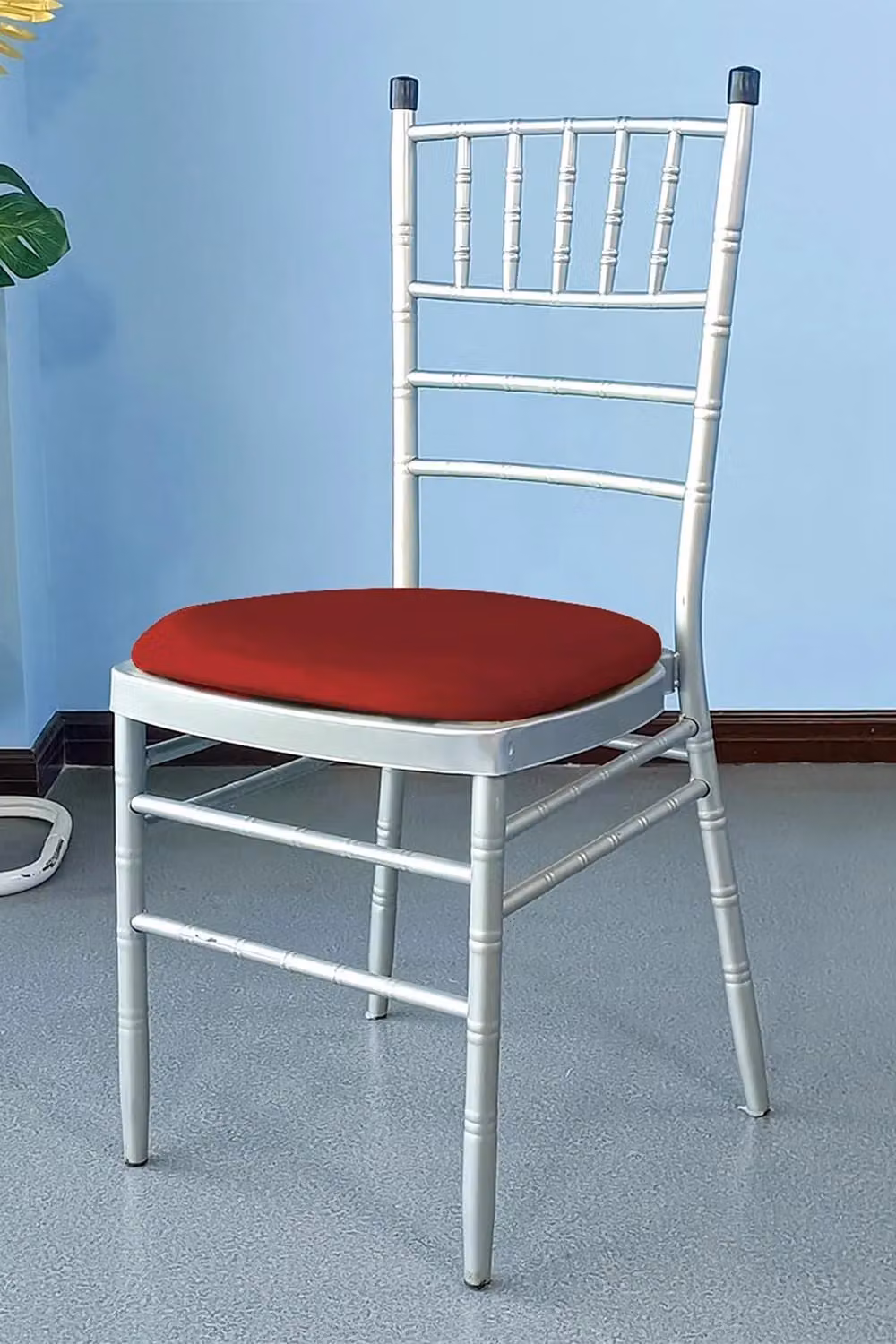 Neel Blue Pack of 10 Soft Spandex Dining Chair Pad Covers in Red – 2