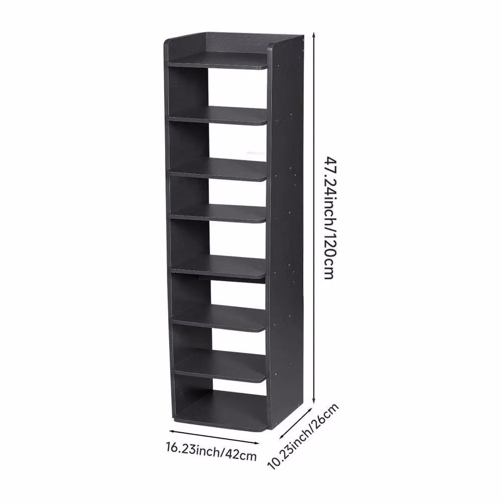 Kelvenix 8 Tier Shoe Storage Rack Cabinet in Black – 2
