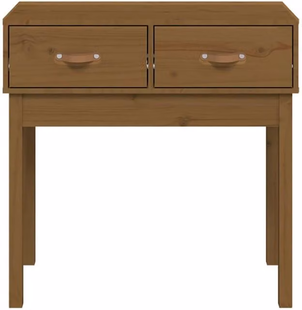 Berkfield Home Beautiful Console Table in Honey Brown Solid Pine Wood, W: 76.5 cm, D: 40 cm, H: 75 cm – 1