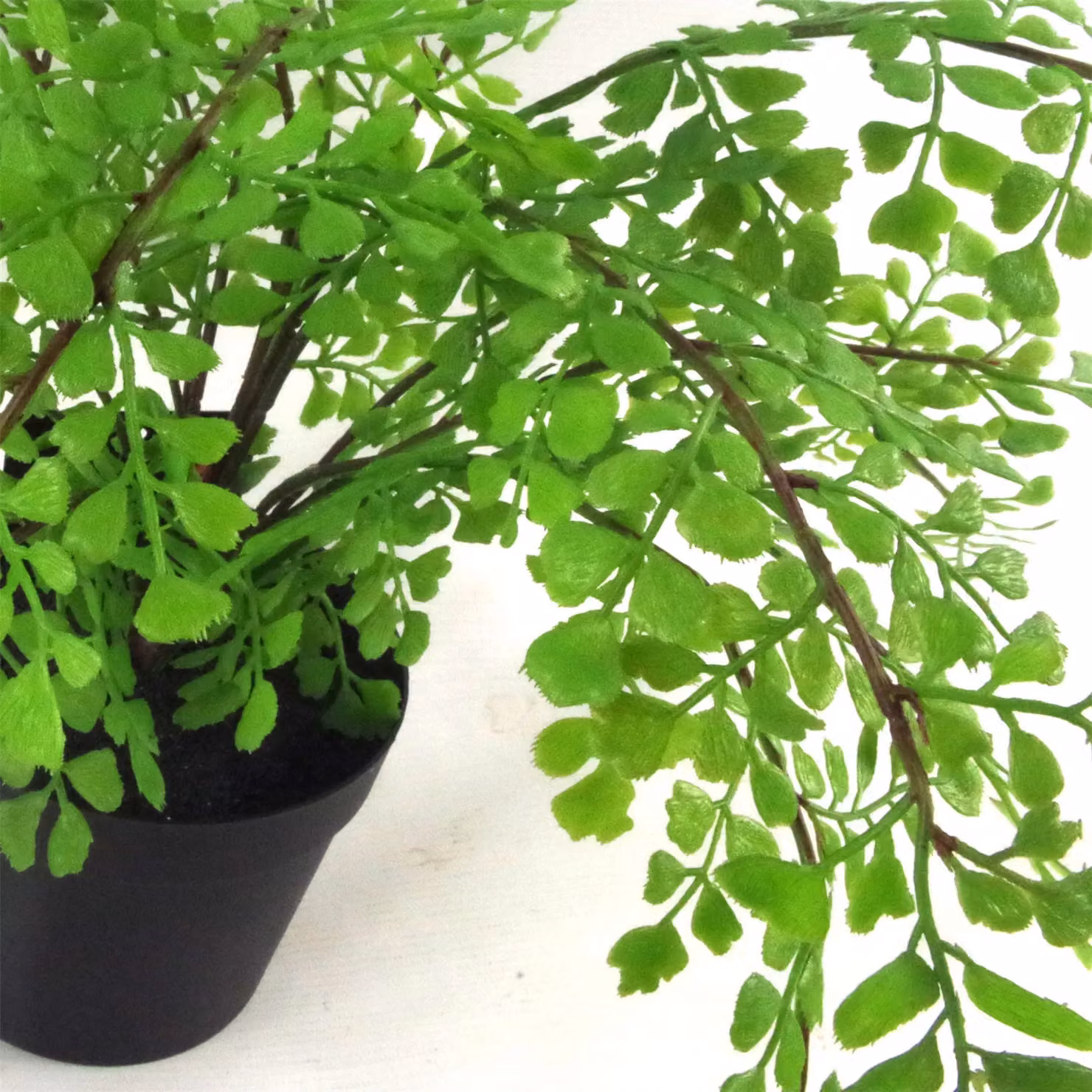 Leaf Design Realistic Artificial Potted Fern Plant in Green, Height: 45 cm, Width: 45 cm, Depth: 35 cm – 3