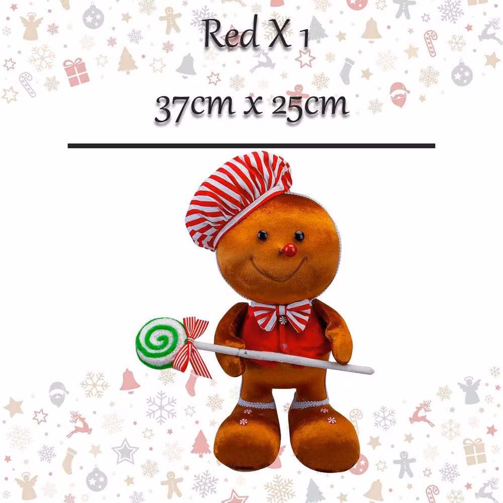 VFM e-Store Christmas Gingerbread Man Tabletop Decoration, Red, W/H: 37 x 25 cm – 2