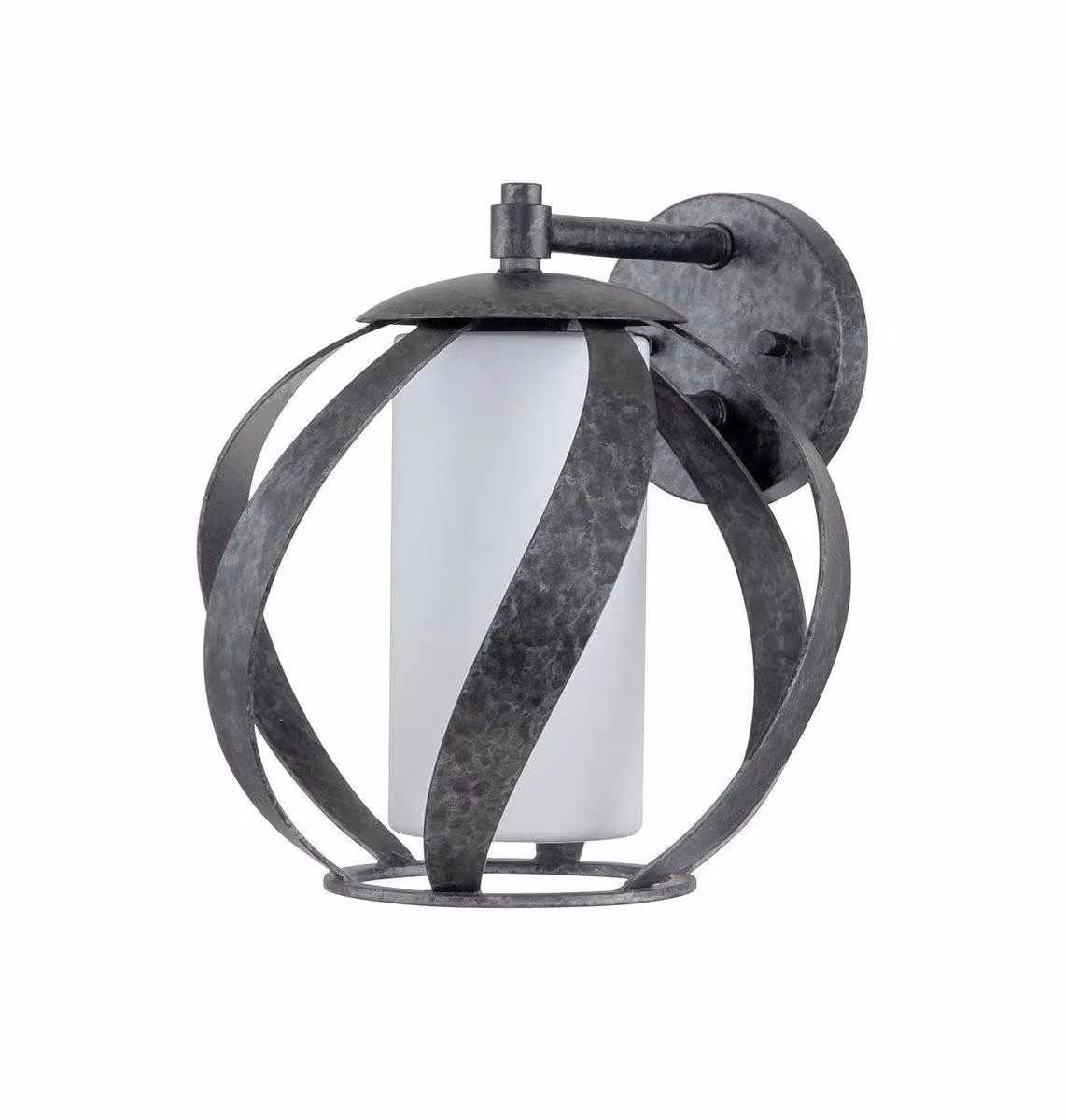 Quoizel Blacksmith Industrial Wall Lamp in Black and Silver with Transparent Glass, IP44 Rated for Garden Use – 4
