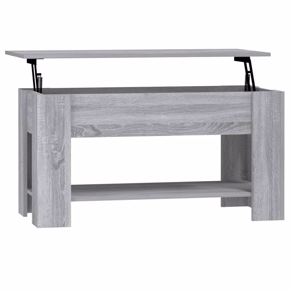 Berkfield Home Modern Grey Sonoma Coffee Table with Lift Mechanism, W/D/H: 101 x 49 x 52 cm – 2