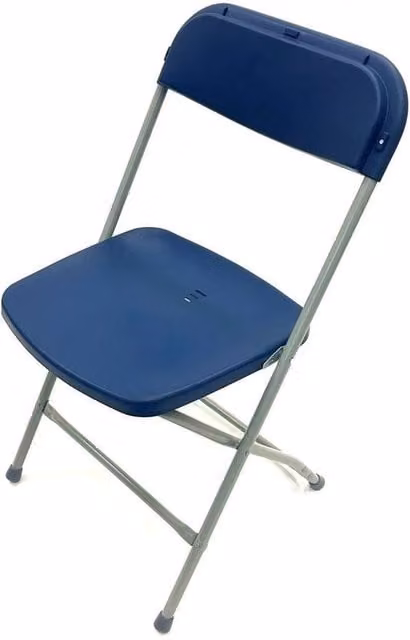 PAWNORA Blue Metal Folding Chairs – 1