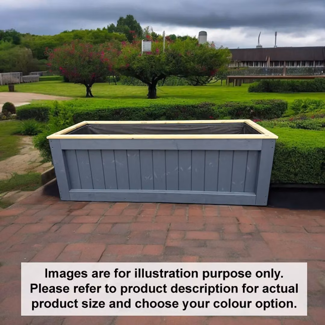 Buttercup Farm Kent Garden Planter in Blue, Black, Gold or Grey, W: 40 cm, D: 180 cm, H: 40 cm – 2