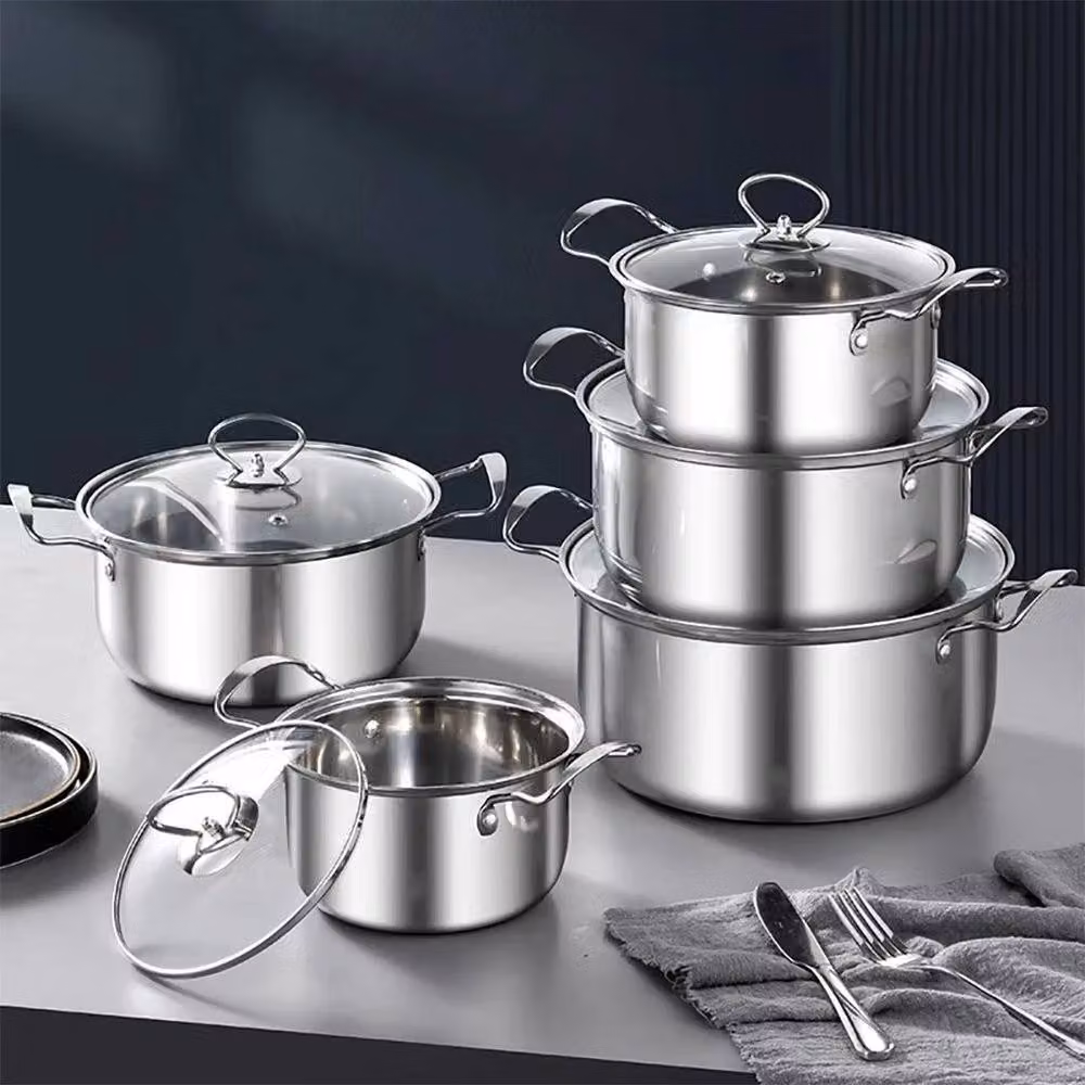 FLAVORA Stainless Steel Uncoated Stockpot in Silver – 3