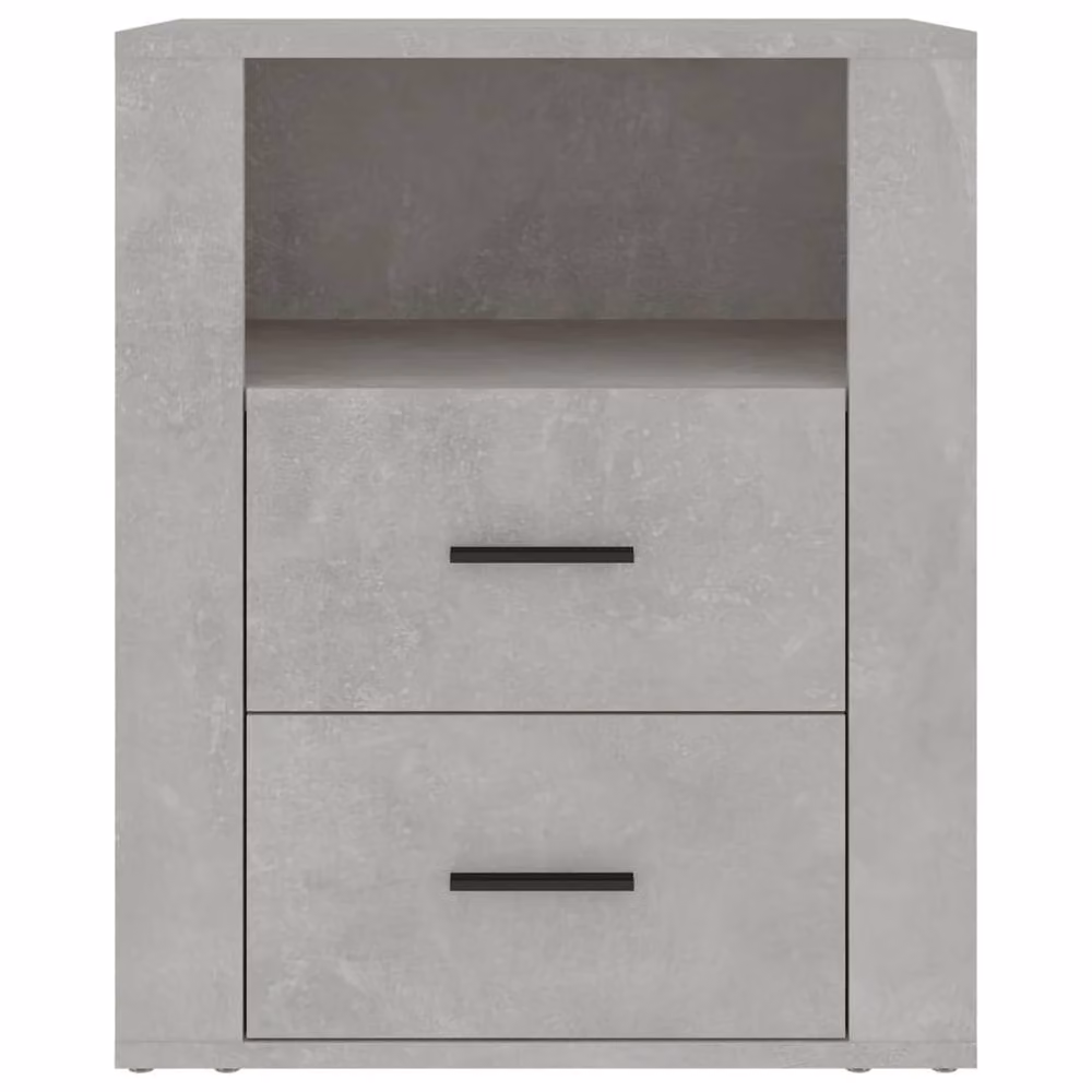Berkfield Home Classic Bedside Cabinet in Concrete Grey, W/D/H: 50 x 36 x 60 cm – 2
