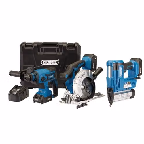 Draper D20 20V Cordless Kit in Blue