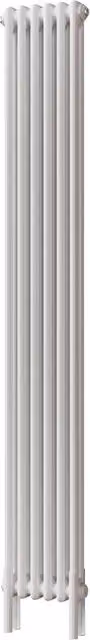 UK Radiators Alpha 2 Column Vertical Traditional Cast-Iron Style Radiator in White, H 1800 mm x W 284 mm – 1