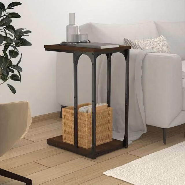 Berkfield Home Brown Oak Side Table, W/D/H: 40 x 30 x 60 cm – 1