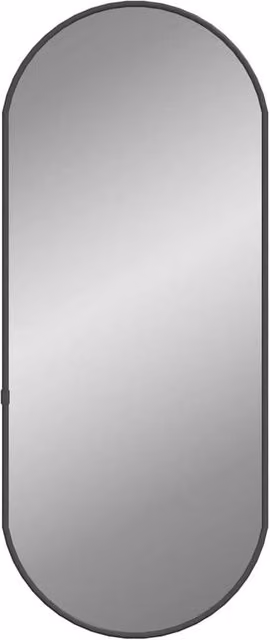 Berkfield Home Minimalist Oval Wall Mirror in Black, W: 60 cm, H: 25 cm – 1